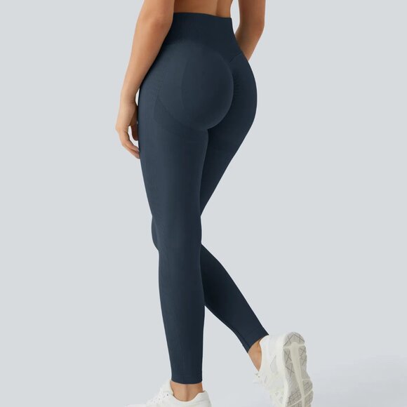 Halara Seamless Flow High Waisted Scrunch Butt Lifting Leggings 7/8 Length XL - Picture 3 of 11